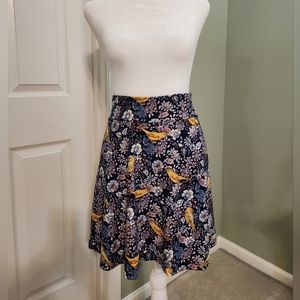 SAGEWEAR floral bird skirt size small